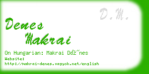 denes makrai business card